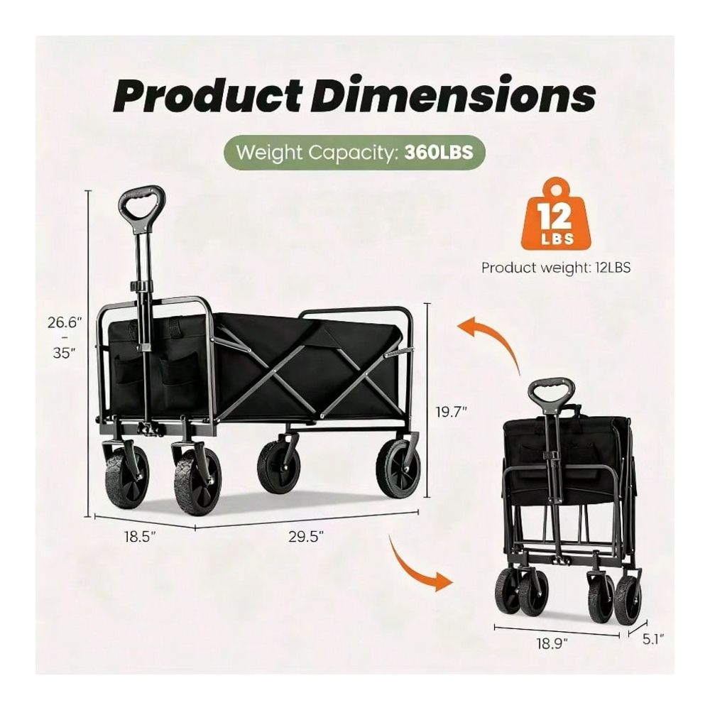 Carro utilitario plegable de a - Sports Equipment Trolley reseña y precio